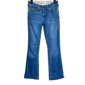 ARIAT R.E.A.L. Arrow Fit Esmeralda Midrise Bootcut Jeans Stretch Blue Womens 27R